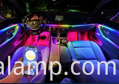 Яркий светодиодный набор из неоновой легкой полосы для автомобильной атмосферы